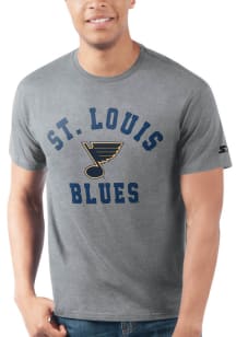 Starter St Louis Blues Grey HEART AND SOUL Short Sleeve T Shirt