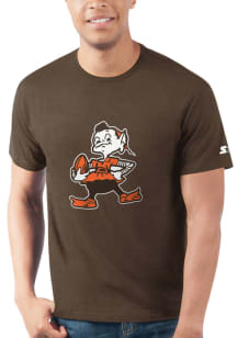 Starter Cleveland Browns Brown PRIMARY LOGO Short Sleeve T Shirt