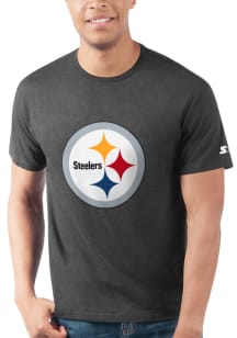 Starter Pittsburgh Steelers Black PRIMARY LOGO Short Sleeve T Shirt