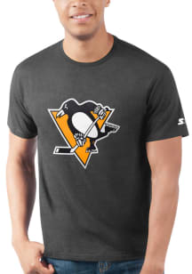 Starter Pittsburgh Penguins Black PRIMARY LOGO Short Sleeve T Shirt