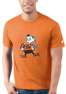 Starter Cleveland Browns Orange PRIMARY LOGO Short Sleeve T Shirt