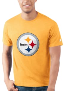 Starter Pittsburgh Steelers Gold PRIMARY LOGO Short Sleeve T Shirt
