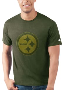 Starter Pittsburgh Steelers Olive TONAL LOGO Short Sleeve T Shirt