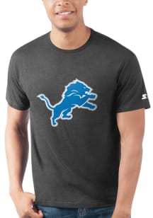 Starter Detroit Lions Black PRIMARY LOGO Short Sleeve T Shirt