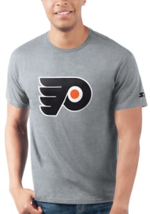 Starter Philadelphia Flyers Grey PRIMARY LOGO Short Sleeve T Shirt