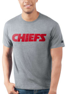 Starter Kansas City Chiefs Grey WORDMARK Short Sleeve T Shirt