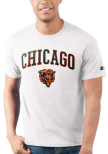 Starter Chicago Bears White ARCH MASCOT Short Sleeve T Shirt
