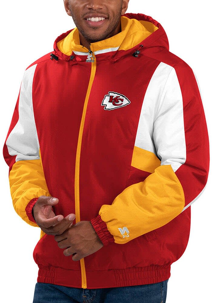 Starter Kansas City Chiefs Full Back Heavyweight Jacket Red