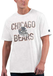 Starter Chicago Bears White Goal Short Sleeve Fashion T Shirt