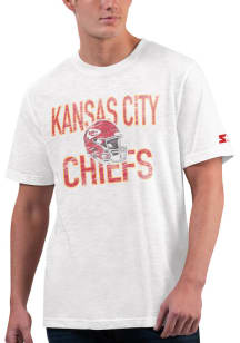 Starter Kansas City Chiefs White Goal Short Sleeve Fashion T Shirt