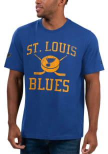 Starter St Louis Blues Blue Touchdown II Short Sleeve Fashion T Shirt