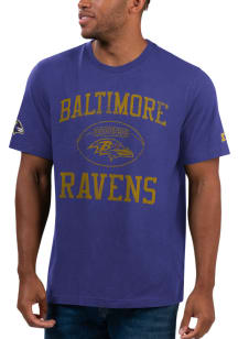 Starter Baltimore Ravens Purple Touchdown II Short Sleeve Fashion T Shirt