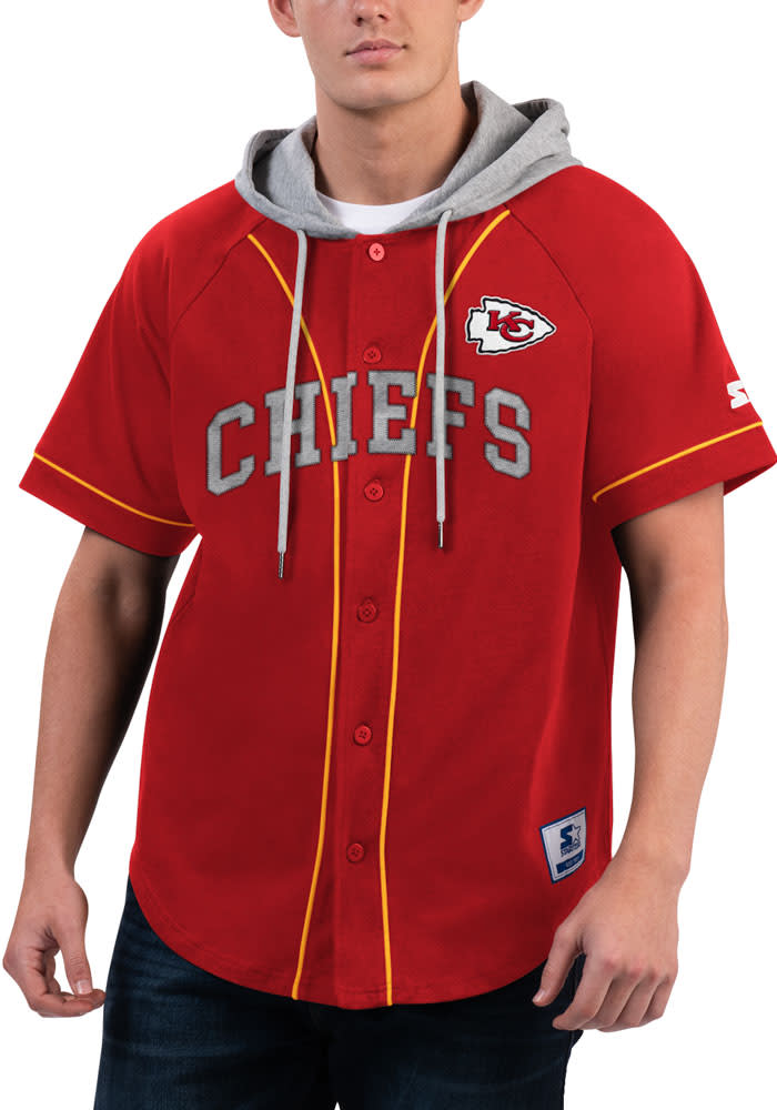 Men's Starter Kansas City Chiefs Baseball Jersey | Grey/Red M Grey/Red 205354
