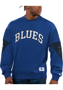 Starter St Louis Blues Mens Blue Face-Off Long Sleeve Fashion Sweatshirt