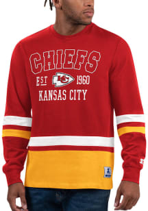 Starter Kansas City Chiefs Mens Red Highlight Long Sleeve Fashion Sweatshirt