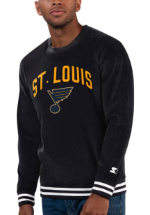 Starter St Louis Blues Mens Black Intermission Long Sleeve Fashion Sweatshirt