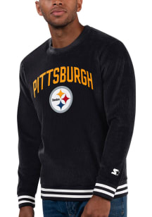 Starter Pittsburgh Steelers Mens Black Intermission Long Sleeve Fashion Sweatshirt