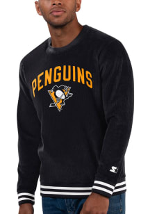 Starter Pittsburgh Penguins Mens Black Intermission Long Sleeve Fashion Sweatshirt