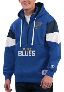 Starter St Louis Blues Mens Blue Shot Gun Fashion Hood