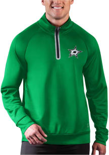 MSX Dallas Stars Mens Green Active Long Sleeve 1/4 Zip Pullover
