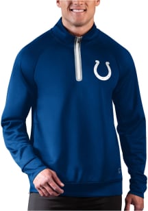 MSX Indianapolis Colts Mens Blue Active Long Sleeve 1/4 Zip Pullover