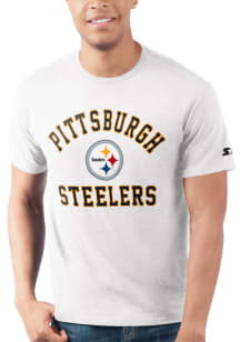 Starter Pittsburgh Steelers White HEART AND SOUL Short Sleeve T Shirt