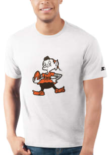 Starter Cleveland Browns White PRIMARY LOGO Short Sleeve T Shirt