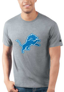 Starter Detroit Lions Grey PRIMARY LOGO Short Sleeve T Shirt