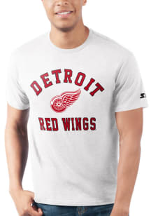 Starter Detroit Red Wings White HEART AND SOUL Short Sleeve T Shirt