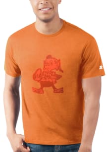 Starter Cleveland Browns Orange TONAL LOGO Short Sleeve T Shirt