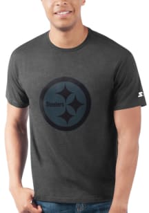 Starter Pittsburgh Steelers Black TONAL LOGO Short Sleeve T Shirt