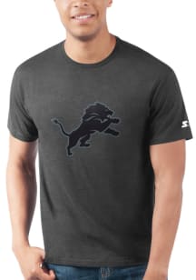 Starter Detroit Lions Black TONAL LOGO Short Sleeve T Shirt