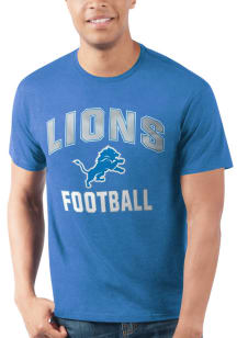 Starter Detroit Lions Blue SPORT DROP Short Sleeve T Shirt