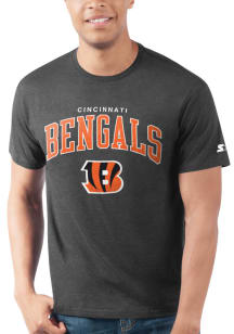 Starter Cincinnati Bengals Black ARCH MASCOT MASCOT Short Sleeve T Shirt