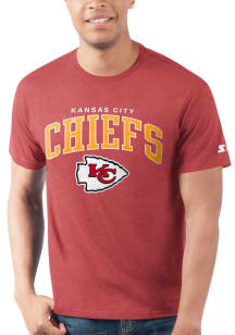 Starter Kansas City Chiefs Red ARCH MASCOT MASCOT Short Sleeve T Shirt