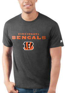 Starter Cincinnati Bengals Black FLAT NAME MASCOT Short Sleeve T Shirt