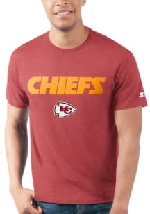 Starter Kansas City Chiefs Red FLAT NAME MASCOT Short Sleeve T Shirt