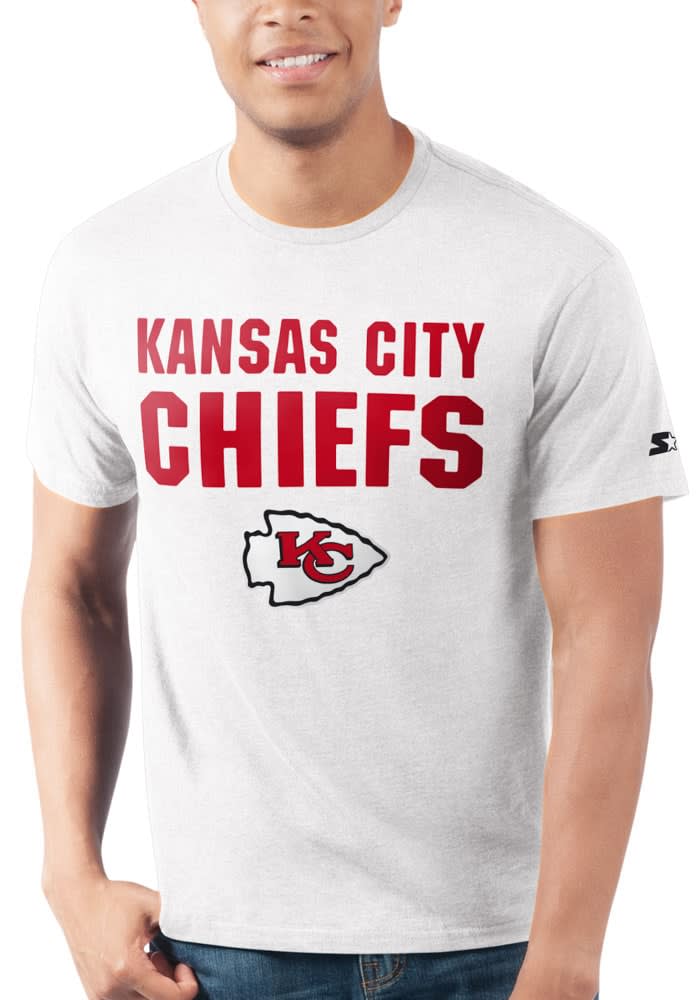Starter Kansas City Chiefs WHITE FLAT NAME MASCOT Short