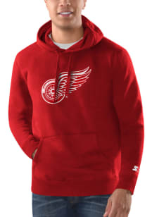 Starter Detroit Red Wings Mens Red PRIMARY Long Sleeve Hoodie