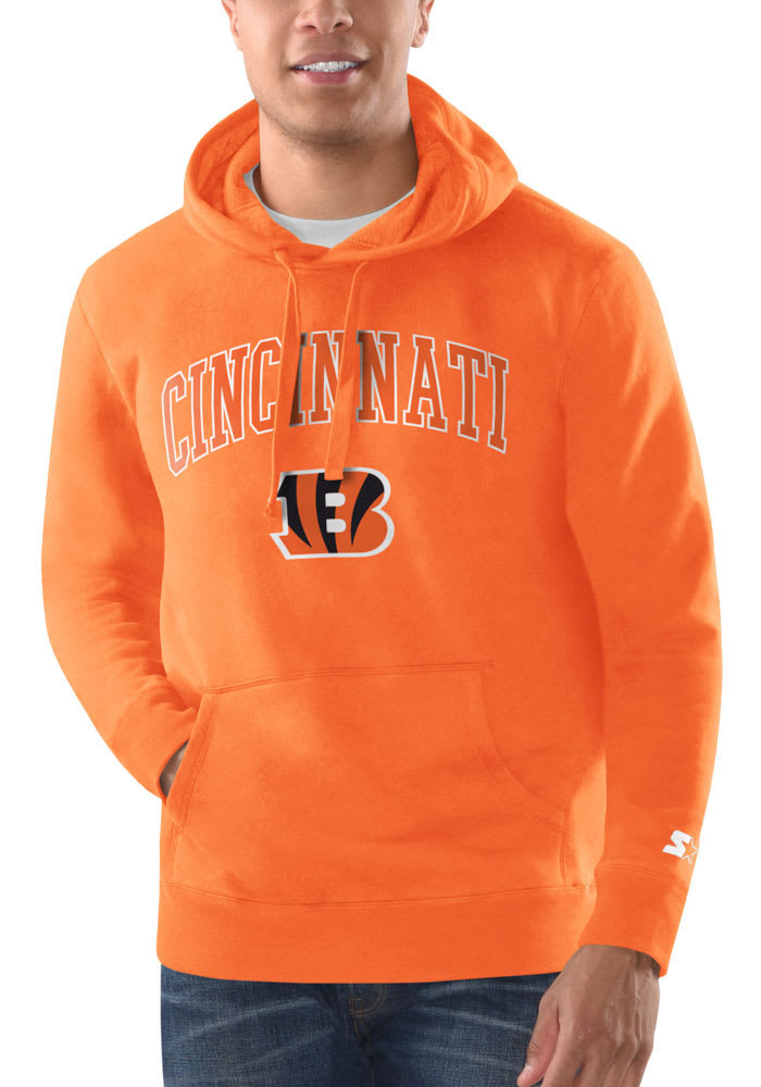 Starter Cincinnati Bengals Mens ARCH NAME Long Sleeve Hoodie