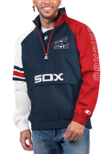 Starter Chicago White Sox Mens Navy Blue Elite Pullover Jackets