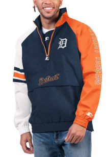 Starter Detroit Tigers Mens Navy Blue Elite Pullover Jackets