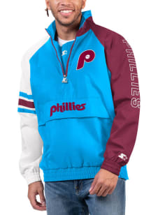 Starter Philadelphia Phillies Mens Light Blue Elite Pullover Jackets