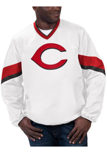 Cincinnati Reds Mens White Yardline Pullover Jackets