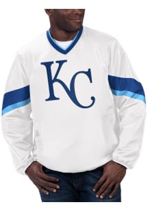 Kansas City Royals Mens White Yardline Pullover Jackets