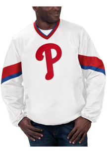 Philadelphia Phillies Mens White Yardline Pullover Jackets