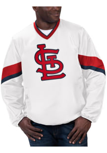 St Louis Cardinals Mens White Yardline Pullover Jackets