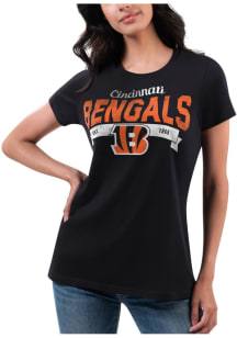 Cincinnati Bengals Womens Black Team Short Sleeve T-Shirt
