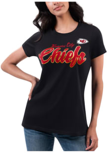 Kansas City Chiefs Womens Black Team Short Sleeve T-Shirt