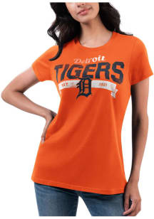 Detroit Tigers Womens Orange Team Short Sleeve T-Shirt